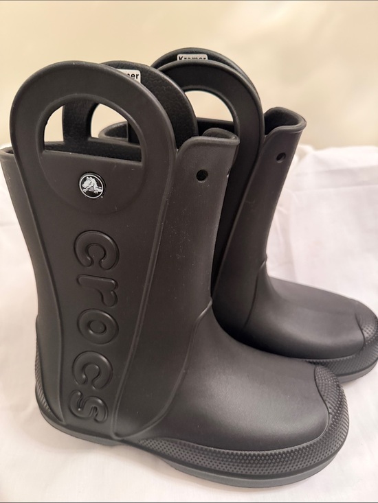 CROCS Shoes - CROCS Women’s Black Rain Boots with Easy Grip Handles
